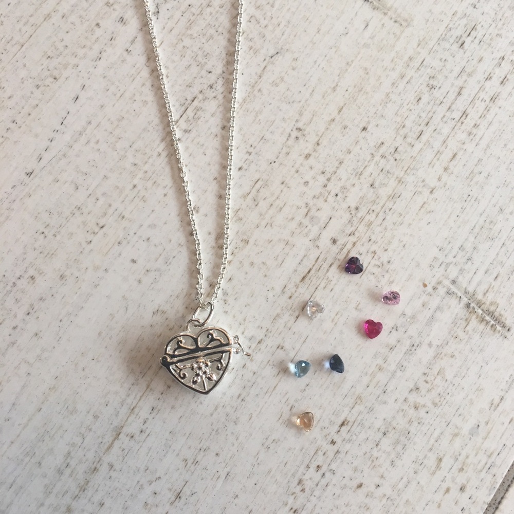 🚫SOLD🚫Mother’s My Darling Heart Gem Necklace